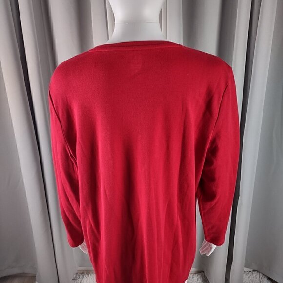 Kim Rogers Perfectly Soft Red Crew Neck 100% Cotton T-Shirt Size XL (NWT) - Picture 4 of 12